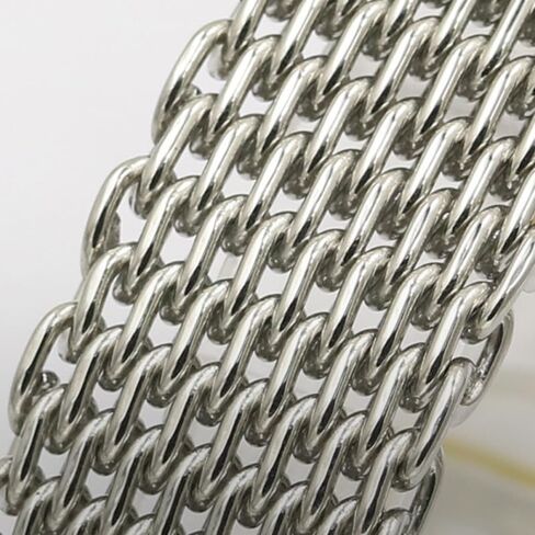 FRCOLOR Shark Mesh حزام ساعة من الفولاذ المقاوم للصدأ 20 مم بديل معدني فضي قابل للتعديل طول مريح مناسب للرجال والنساء in Kuwait