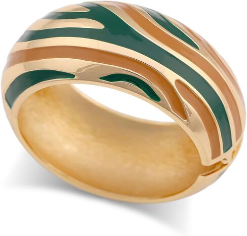 Chunky Gold Bangle Bracelets for Women Enamel Zebra-Print Cuff Bangle Trendy Statement Cuff Bracelet Stack Jewelry Gift in Saudi Arabia