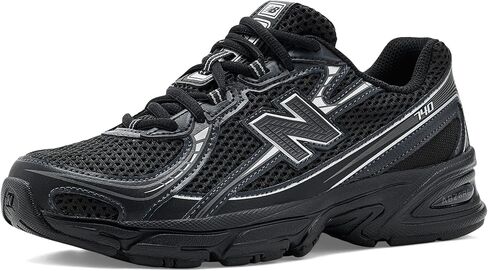New Balance 740 Big Kids Shoes (Black Silver Metallic ، 7) in Kuwait