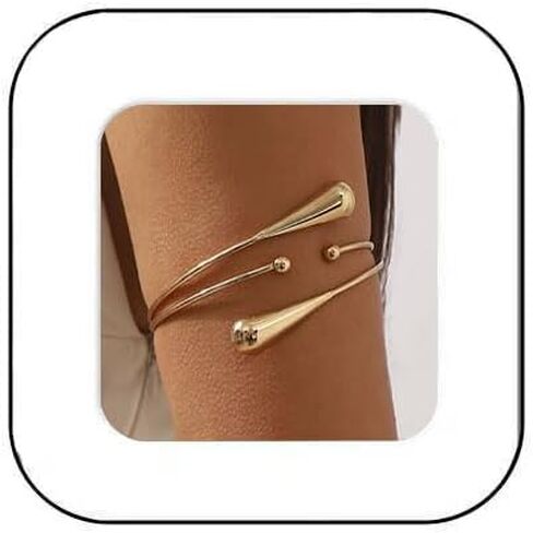 Arm Cuff Bracelet for Women Gold Upper Arm Layered Cuff Bracelets Adjustable arm cuff Bangle Armband Round Bracelet Beach Jewelry Trendy Stuff Gifts in Saudi Arabia