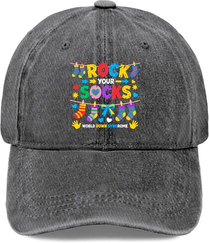 قبعة Rocks Your Socks World Down Syndrome Day للنساء كلاسيكية مغسولة in Kuwait