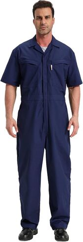 Short Sleeve Coverall Mechanic Jumpsuit for Men Summer Work Coveralls Crawl Suit in Saudi Arabia
