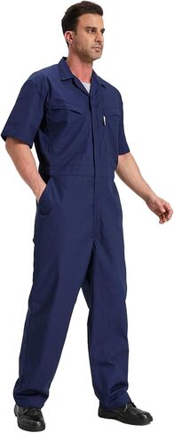 Short Sleeve Coverall Mechanic Jumpsuit for Men Summer Work Coveralls Crawl Suit in Saudi Arabia