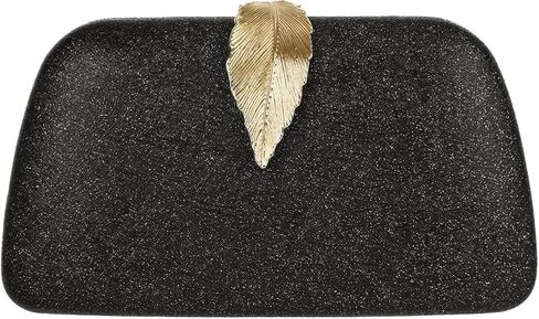 Oweisong Clutch Purse for Women Formal Glitter Black Evening Handbag Small Shell Purse for Wedding Prom Bridal Guest in Kuwait