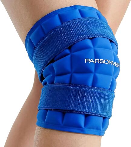 Knee Ice Pack Wrap, 120 Minutes Ultra-Long-Lasting Reusable Ice Pack Without Condensation for Knee Pain Relief, Cold Therapy for Injuries, Knee Replacement Surgery, Swelling, ACL, Meniscus Tear, Blue in Saudi Arabia