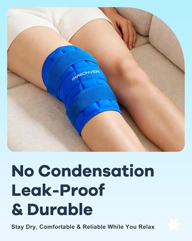 Knee Ice Pack Wrap, 120 Minutes Ultra-Long-Lasting Reusable Ice Pack Without Condensation for Knee Pain Relief, Cold Therapy for Injuries, Knee Replacement Surgery, Swelling, ACL, Meniscus Tear, Blue in Saudi Arabia