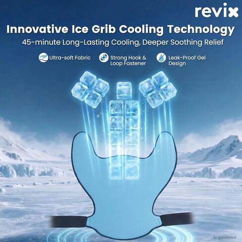 REVIX 45-Min Long-Lasting Ice Pack for Back and Shoulders, Wearable Large Gel Ice Pack with Straps, Cold Compress Therapy for Upper Back, Rotator Cuff Relief, Muscle Relaxation & Soothing Fatigue in Kuwait