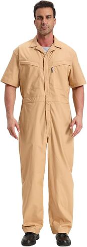 Short Sleeve Coverall Mechanic Jumpsuit for Men Summer Work Coveralls Crawl Suit in Saudi Arabia