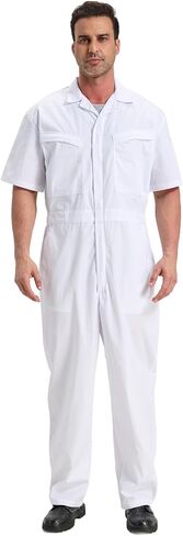 Short Sleeve Coverall Mechanic Jumpsuit for Men Summer Work Coveralls Crawl Suit in Saudi Arabia
