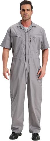 Short Sleeve Coverall Mechanic Jumpsuit for Men Summer Work Coveralls Crawl Suit in Saudi Arabia