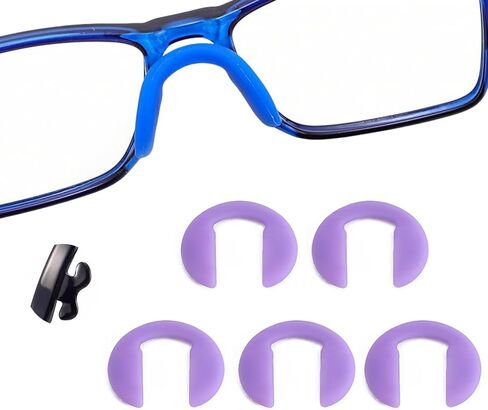 Plug in Eyeglass Nose Pads,Anti-Slip Silicone Children Glasses Nose Pieces Replacement,5 Pairs in Saudi Arabia