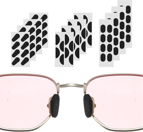Mabor 48 Pairs Nose Pads for Glasses, EVA Foam 3 Shapes Non-Slip Eyeglass Nose Grips, Soft Adhesive Cushions for Sunglasses in Kuwait