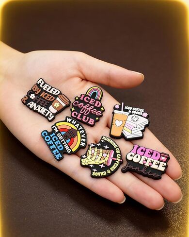 17pcs Coffee Mug Shoe Decoration Charms, ABS DIY Bookish Decorations for Clogs, Sandals, Versatile Craft Accessories for Party and Dance in Saudi Arabia