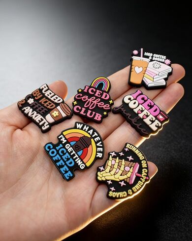 17pcs Coffee Mug Shoe Decoration Charms, ABS DIY Bookish Decorations for Clogs, Sandals, Versatile Craft Accessories for Party and Dance in Saudi Arabia