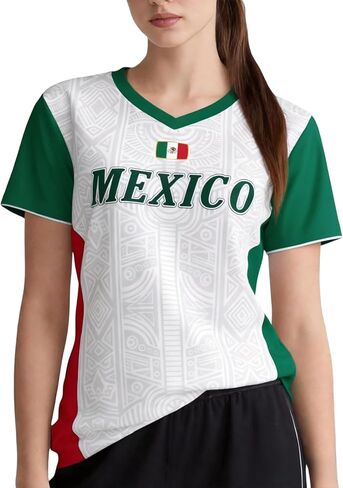 2026 Mexico Women Jersey Soccer Fans Outdoor T-Shirts Sports Football Slim Fit Activewear Summer Athletic Tops in Saudi Arabia