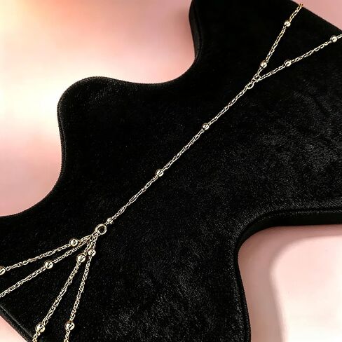 14K Gold Plated Body Chain Jewelry for Women, Layered Bikini Waist Chain for Beach Vacation Accessories, Crossover Belly Chain Belt for Summer Swimsuits & Going Out Outfits in Kuwait