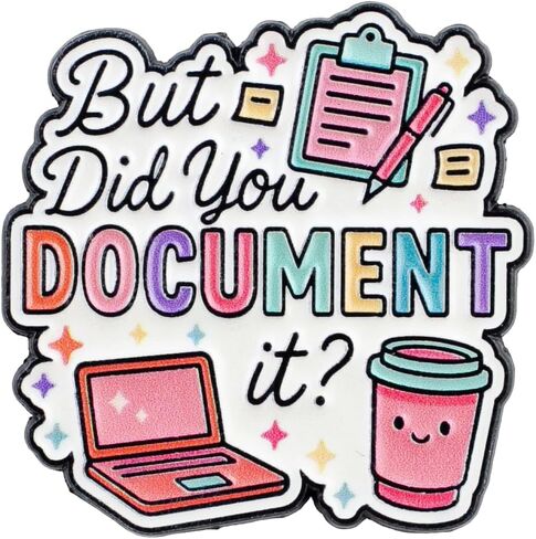 But Did You Document It Enamel Pin, Funny Office Humor Pin Brooch, Workplace Sarcasm Brooch Badges, Cute Work Quote Badge Gift For Coworker Desk Worker, Funny Office Gift, Work Joke Jewelry Accessories in Kuwait