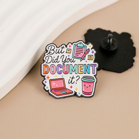 But Did You Document It Enamel Pin, Funny Office Humor Pin Brooch, Workplace Sarcasm Brooch Badges, Cute Work Quote Badge Gift For Coworker Desk Worker, Funny Office Gift, Work Joke Jewelry Accessories in Kuwait