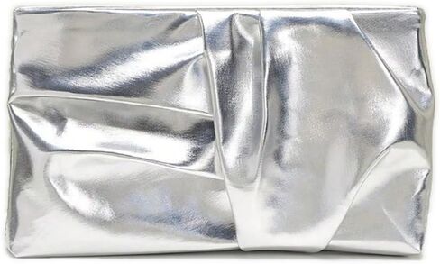 Bi&Yamigeo Metallic Evening Clutch Bag for Women,PU Leather Ruched Crossbody Purse with Chain Strap in Saudi Arabia