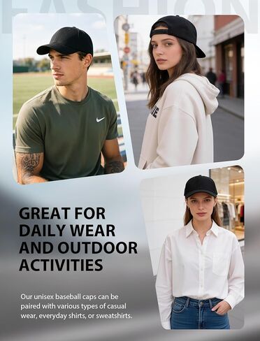 10 Pack Baseball Caps Adjustable Plain Hats Unisex Sport Blank Caps for Men Women in Saudi Arabia
