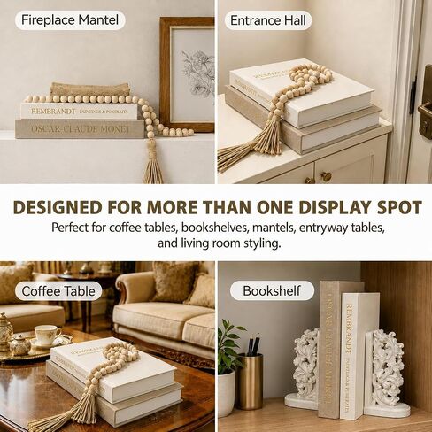 Decorative Books For Home Decor Stackable Faux Book Box With Hidden Storage And Bead Modern Table Books Home Coffee For Bookshelf Mantel Entryway in Saudi Arabia