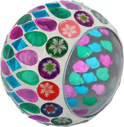 Mosaic Glass Candle Holder Vivid Colors Tealight Candle Holder for Family & Friends in Saudi Arabia