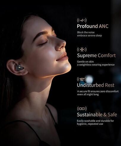 Ear Plugs for Sleeping 45dB Reusable Noise Cancelling Ear Plugs with 8 Eartips and Travel Case for Concerts, Snoring, Travel, Study Sleeping earplugs(Black) in Saudi Arabia