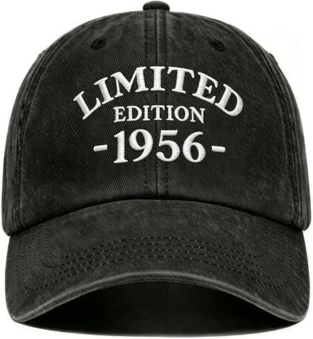 70th Birthday Gifts for Men Women, 70 Years Old Birthday Decorations, 1956 Vintage Cotton Embroidered Adjustable Baseball Cap in Saudi Arabia