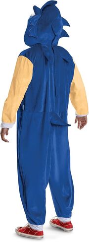 Disguise Sonic Adult Costume, Official Sonic The Hedgehog Halloween Hooded Jumpsuit in Kuwait