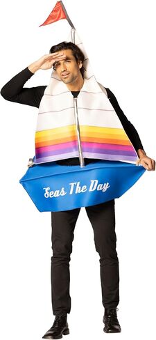 Rasta Imposta Sailboat Costume Sailing Boat Nautical Maritime Yacht Catamaran Windjammer Dress Up Cosplay Party Costumes, Adult One Size in Kuwait