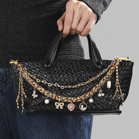Handcrafted Braided Beaded Keychain, Boho Bag Charm for Handbags and Backpack, Purse Chain Accessory for Women in Saudi Arabia