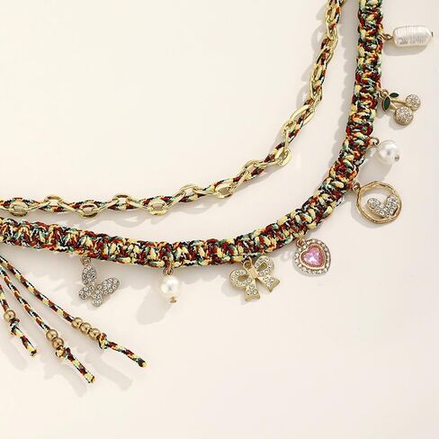 Handcrafted Braided Beaded Keychain, Boho Bag Charm for Handbags and Backpack, Purse Chain Accessory for Women in Saudi Arabia