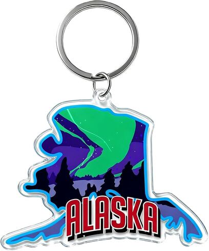 Alaska Souvenirs State Keychain - Durable Key Ring And Key Holder For Gifts,Souvenirs From Usa,Spot M in Kuwait