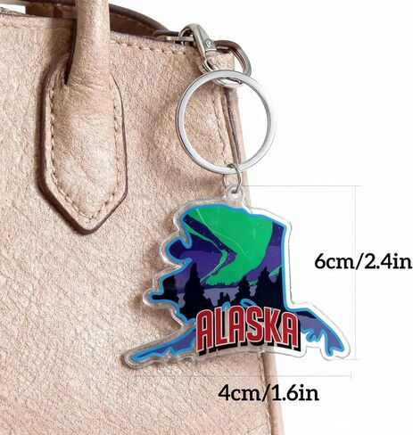 Alaska Souvenirs State Keychain - Durable Key Ring And Key Holder For Gifts,Souvenirs From Usa,Spot M in Kuwait