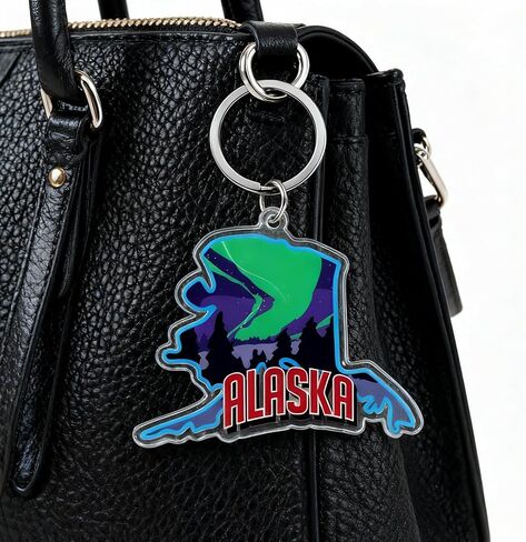 Alaska Souvenirs State Keychain - Durable Key Ring And Key Holder For Gifts,Souvenirs From Usa,Spot M in Kuwait