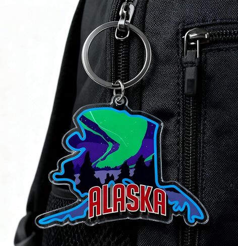 Alaska Souvenirs State Keychain - Durable Key Ring And Key Holder For Gifts,Souvenirs From Usa,Spot M in Kuwait