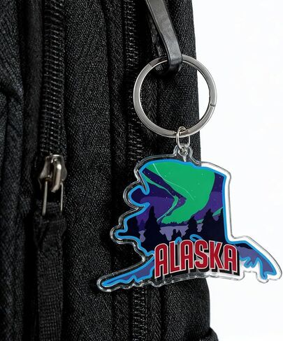 Alaska Souvenirs State Keychain - Durable Key Ring And Key Holder For Gifts,Souvenirs From Usa,Spot M in Kuwait