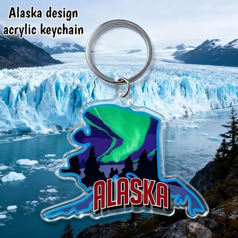 Alaska Souvenirs State Keychain - Durable Key Ring And Key Holder For Gifts,Souvenirs From Usa,Spot M in Kuwait