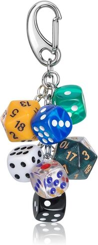 Lucky Dice Keychain Y2K Style Charm لطيف على ظهره محفظة معلقة ملحقات للحقائب والمفاتيح وحقائب الظهر in Kuwait