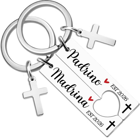 Godparents Proposal Gift Keychain Padrino Madrina Est 2026 God Parents Presents Proposal Gifts For Godfather Godmother Birthday Anniversary Wedding Party Holiday in Kuwait