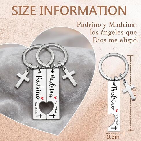 Godparents Proposal Gift Keychain Padrino Madrina Est 2026 God Parents Presents Proposal Gifts For Godfather Godmother Birthday Anniversary Wedding Party Holiday in Kuwait