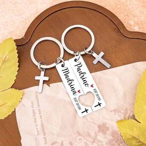 Godparents Proposal Gift Keychain Padrino Madrina Est 2026 God Parents Presents Proposal Gifts For Godfather Godmother Birthday Anniversary Wedding Party Holiday in Kuwait