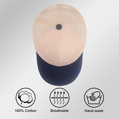 Girl Dad Trucker Hat Embroidered Adjustable Snapback Mesh Baseball Cap Cute for Men Husband New Dad from Daughter Wifey Beige in Saudi Arabia