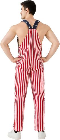 Maxim Party Supplies American Flag Overalls Men – USA Overalls with Adjustable Straps & 5 Pockets – Bib Jumpsuit in Saudi Arabia