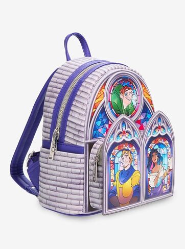 Loungefly Disney The Hunchback of Notre Dame Character Stained Glass Windows Mini Backpack - BoxLunch Exclusive GREY NONE in Saudi Arabia