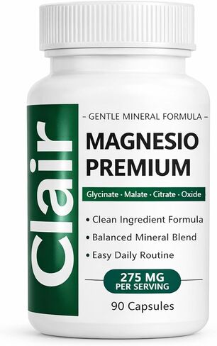 Premium - Magnesium Complex Supplement, Glycinate Malate Citrate and Oxide Blend, Supports Muscle Function, Digestive Comfort, Sleep and Relaxation, Vegan Capsules in Kuwait