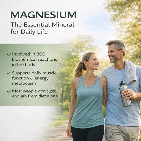 Premium - Magnesium Complex Supplement, Glycinate Malate Citrate and Oxide Blend, Supports Muscle Function, Digestive Comfort, Sleep and Relaxation, Vegan Capsules in Kuwait