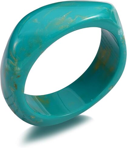 Acrylic Chunky Bangle Bracelets for Women,Colorful Irregular Punk Resin Bangle Wide Geometric Bracelet Halloween in Saudi Arabia