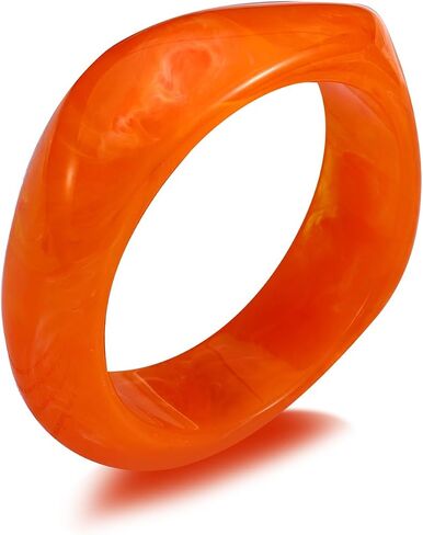 Acrylic Chunky Bangle Bracelets for Women,Colorful Irregular Punk Resin Bangle Wide Geometric Bracelet Halloween in Saudi Arabia
