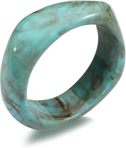 Acrylic Chunky Bangle Bracelets for Women,Colorful Irregular Punk Resin Bangle Wide Geometric Bracelet Halloween in Saudi Arabia